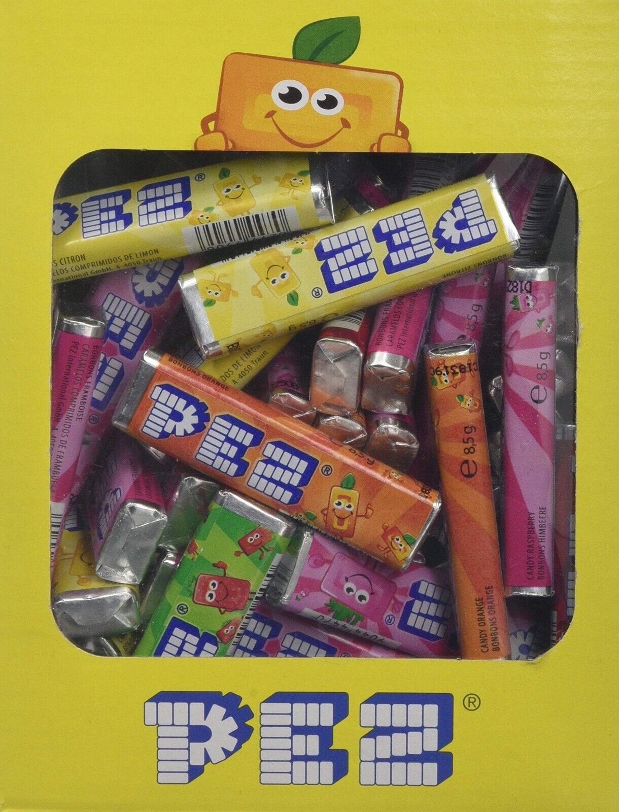 100 PEZ REFILLS BOILED FRUIT RETRO SWEETS DISPENSER EXOTIC Assorted Candies BOX