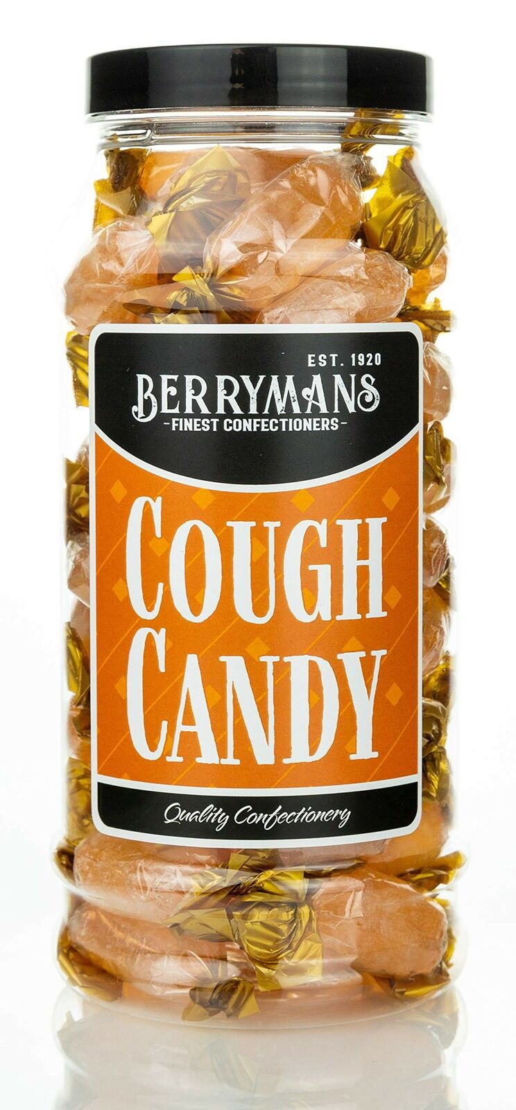 Cough Candy Retro Boiled Sweets Gift Jar by Berrymans Sweet Shop