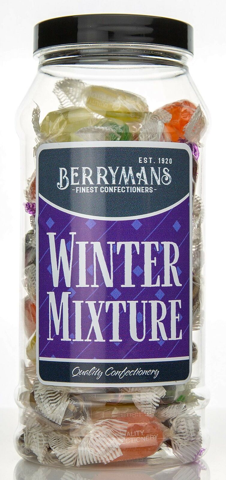 Winter Mixture Retro Boiled Sweets Gift Jar by Berrymans Sweet Shop