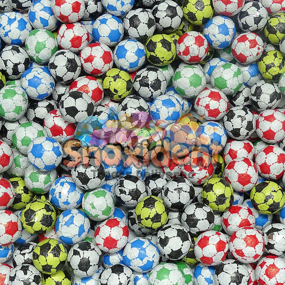 Chocolate Footballs Pick n Mix Sweets Foil Wrap Retro Wedding Party Treat Gifts