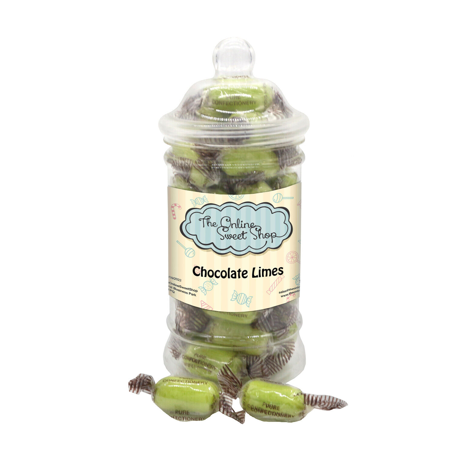 Chocolate Limes Sweets Jar Pick and Mix Candy Retro Party Treats