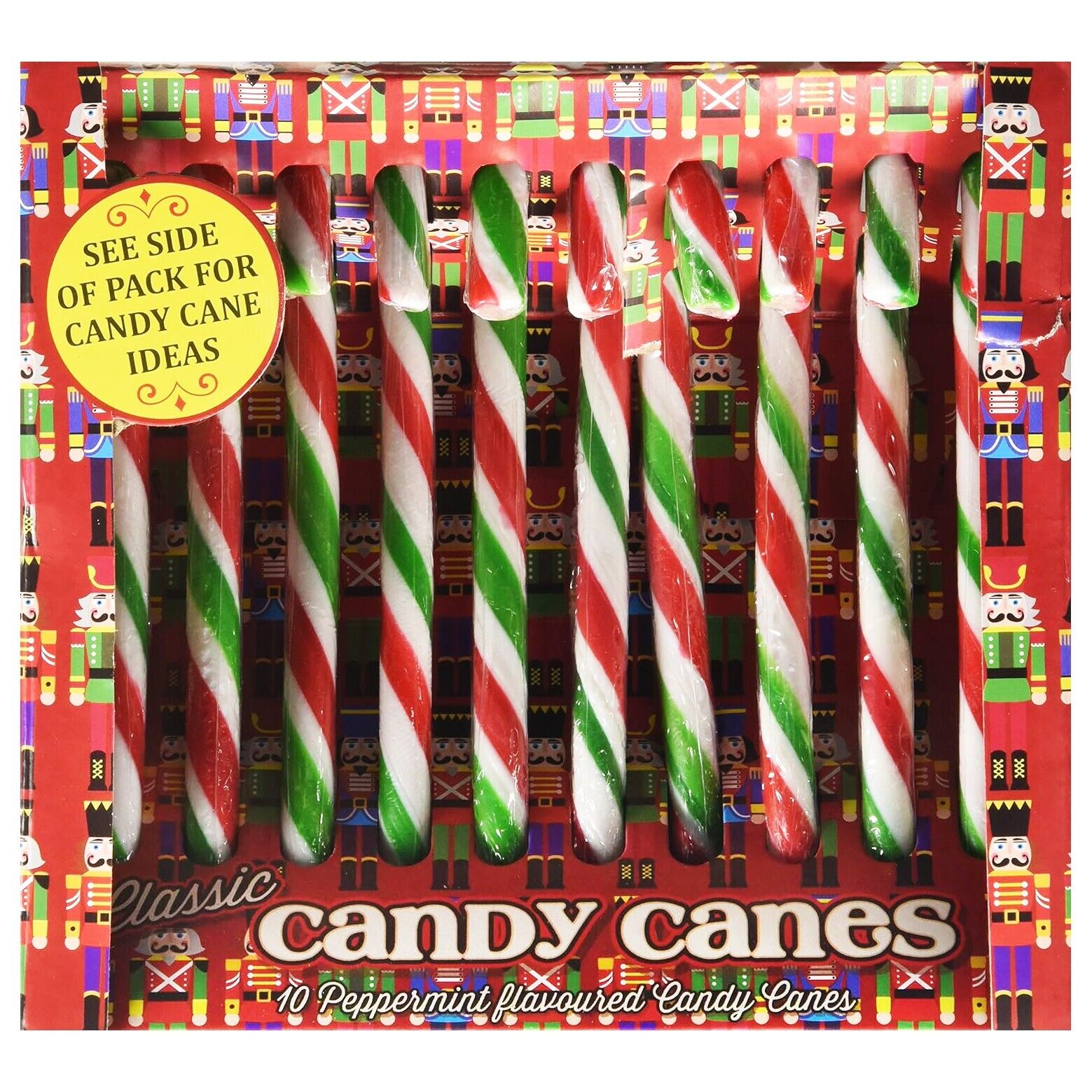 10x Christmas Candy Canes Peppermint Flavour Tree Decoration Gift Box Sweets