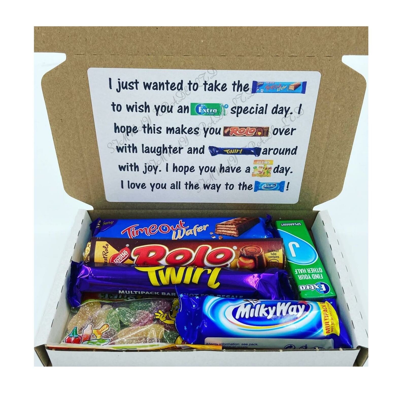 Birthday Chocolate Gift Box Candy Poem Christmas Sweets Stocking Filler