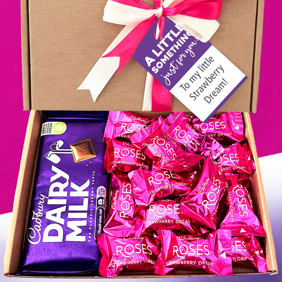 CADBURY ROSES STRAWBERRY DREAM Chocolate Gift Box | Personalised Christmas Gift