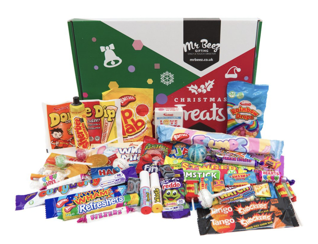 Christmas Sweet Gift Box Mix Classic Retro Childhood Favourite Sweets & Choc 