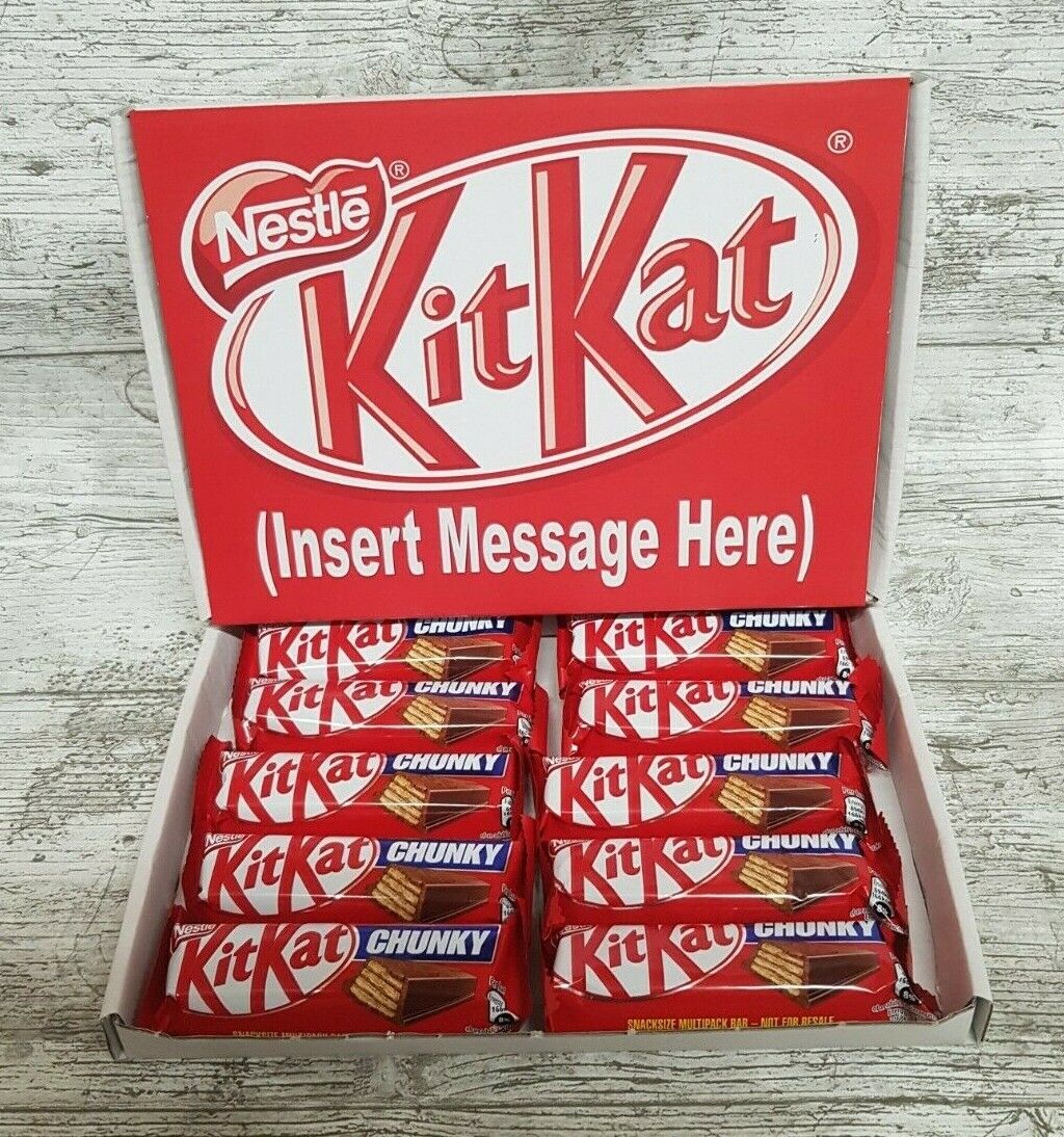 KitKat Chunky Chocolate Personalised Gift Box Birthday Halloween Christmas