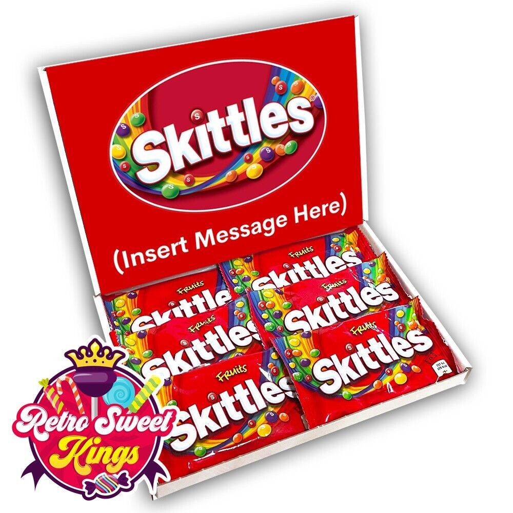 Skittles Sweets Gift Box Hamper Birthday Fruity Birthday Halloween Christmas