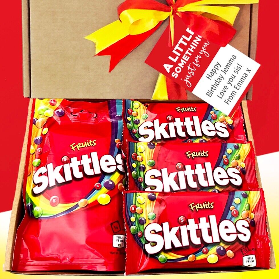 SKITTLES Sweets Gift Box | Personalised Hamper Chocolate | Birthday | Christmas 