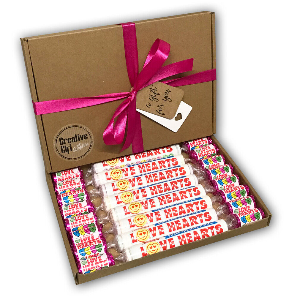 Swizzels Love Hearts Sweets Gift Box Hamper Birthday / Christmas Present