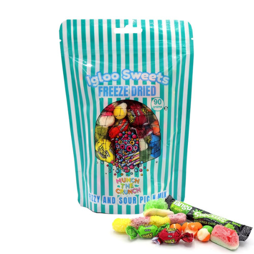 Freeze Dried Sweets Sour & Fizzy Pick N Mix by Igloo Sweets - Retro Sweets