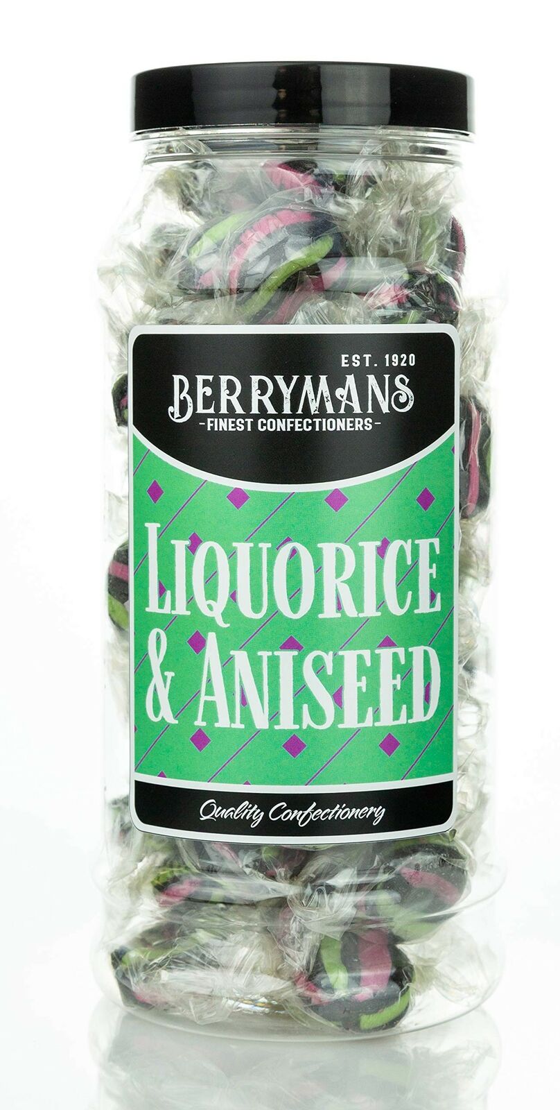 Liquorice & Aniseed Retro Boiled Sweets Gift Jar by Berrymans