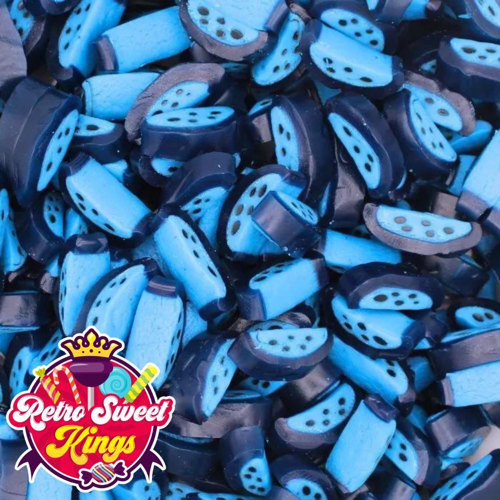 Raspberry Liquorice Slices Blue Retro Sweets Pick n Mix Halloween Christmas