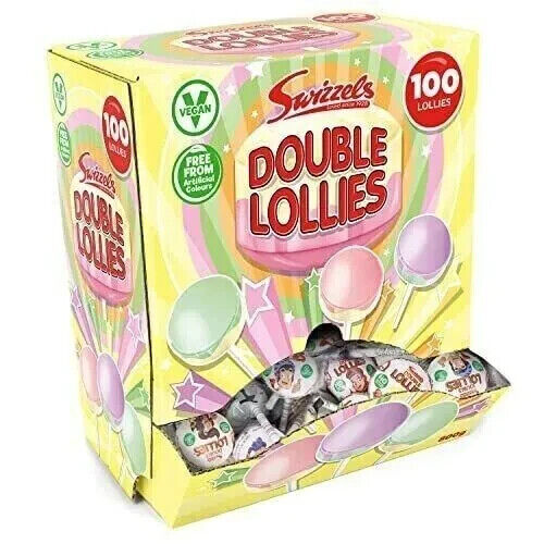 Box Swizzels Family Double Lollies 100 RETRO SWEETS