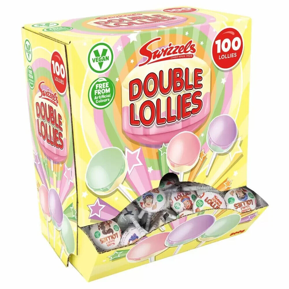 Box Swizzle's Family Double Lollies 100 Pack - Retro - Memory Lane