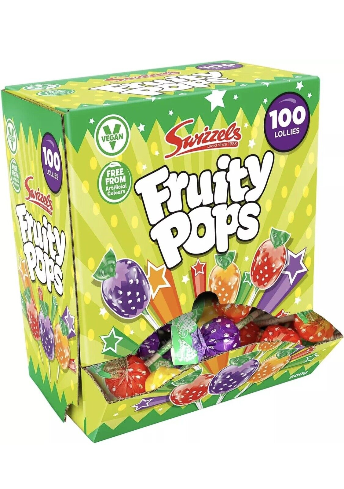 Swizzels Fruity Pops Box Lollipops Lollies Party Bag Kids Retro Sweets