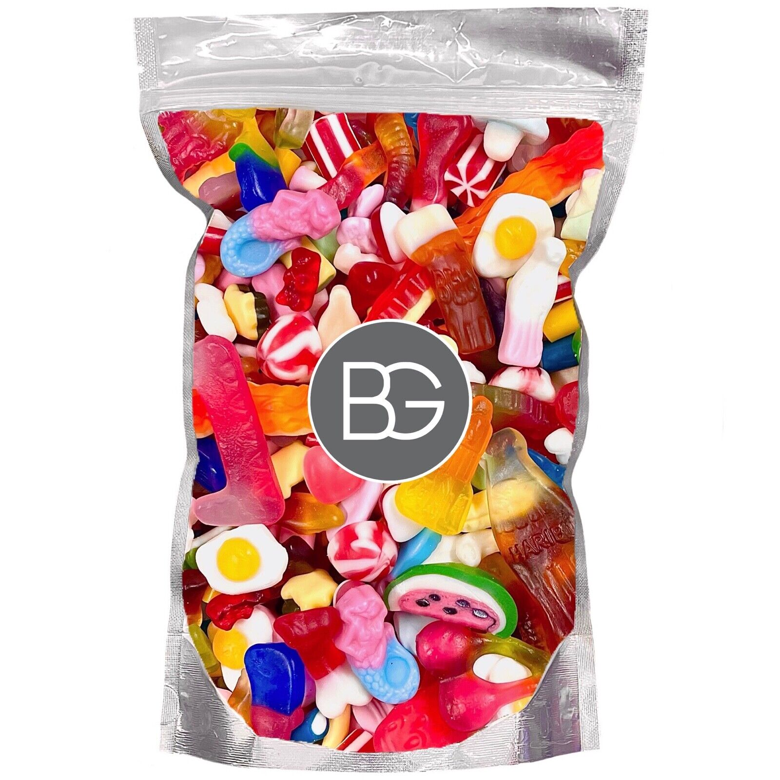 BG Quality Pick n Mix Sweets Pouches, Fresh Retro Candy Pick and Mix - NON-FIZZY