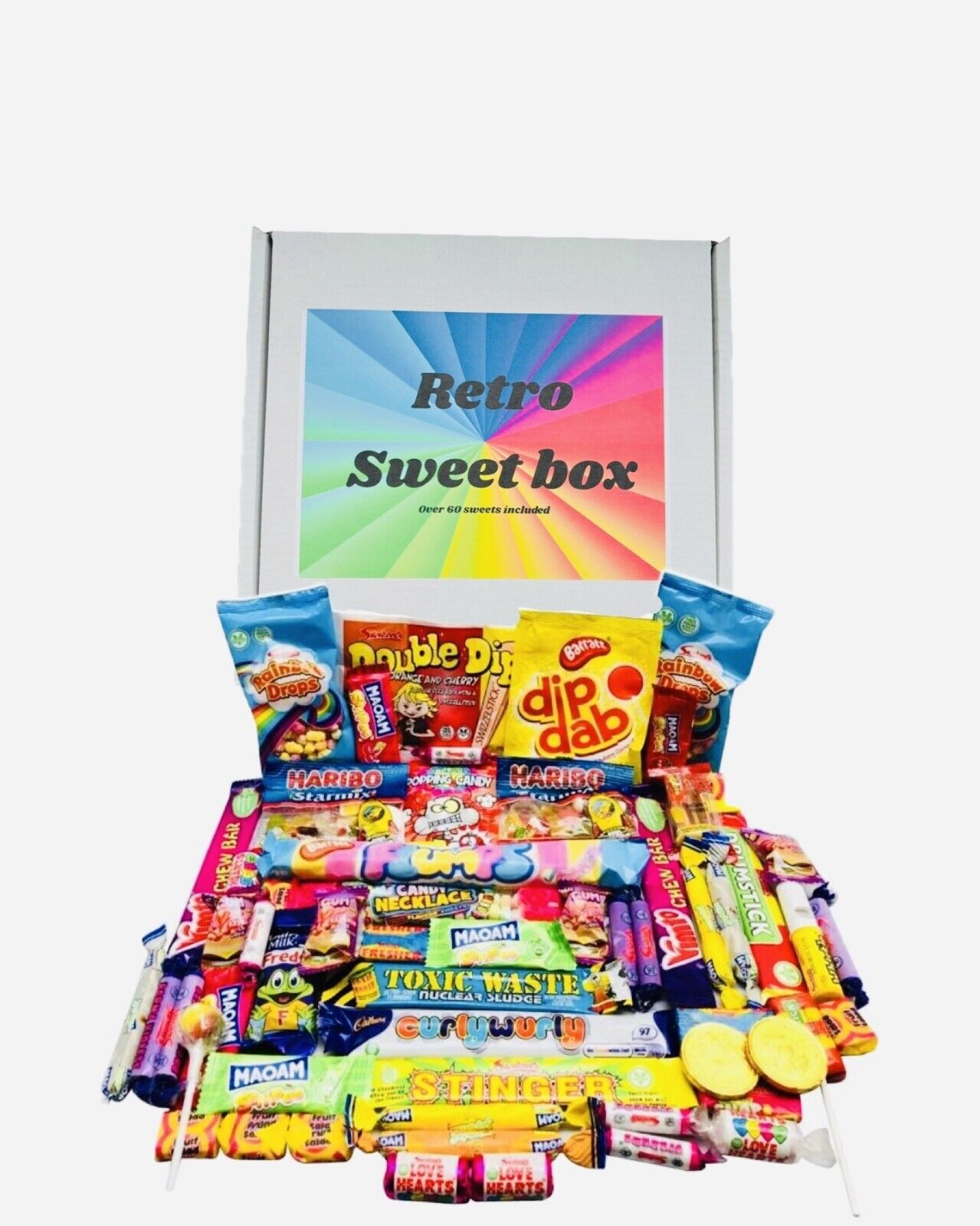 🍭 Retro Sweet Box Pick N Mix Ultimate Sweet Hamper Personalised Gift Message 🍭