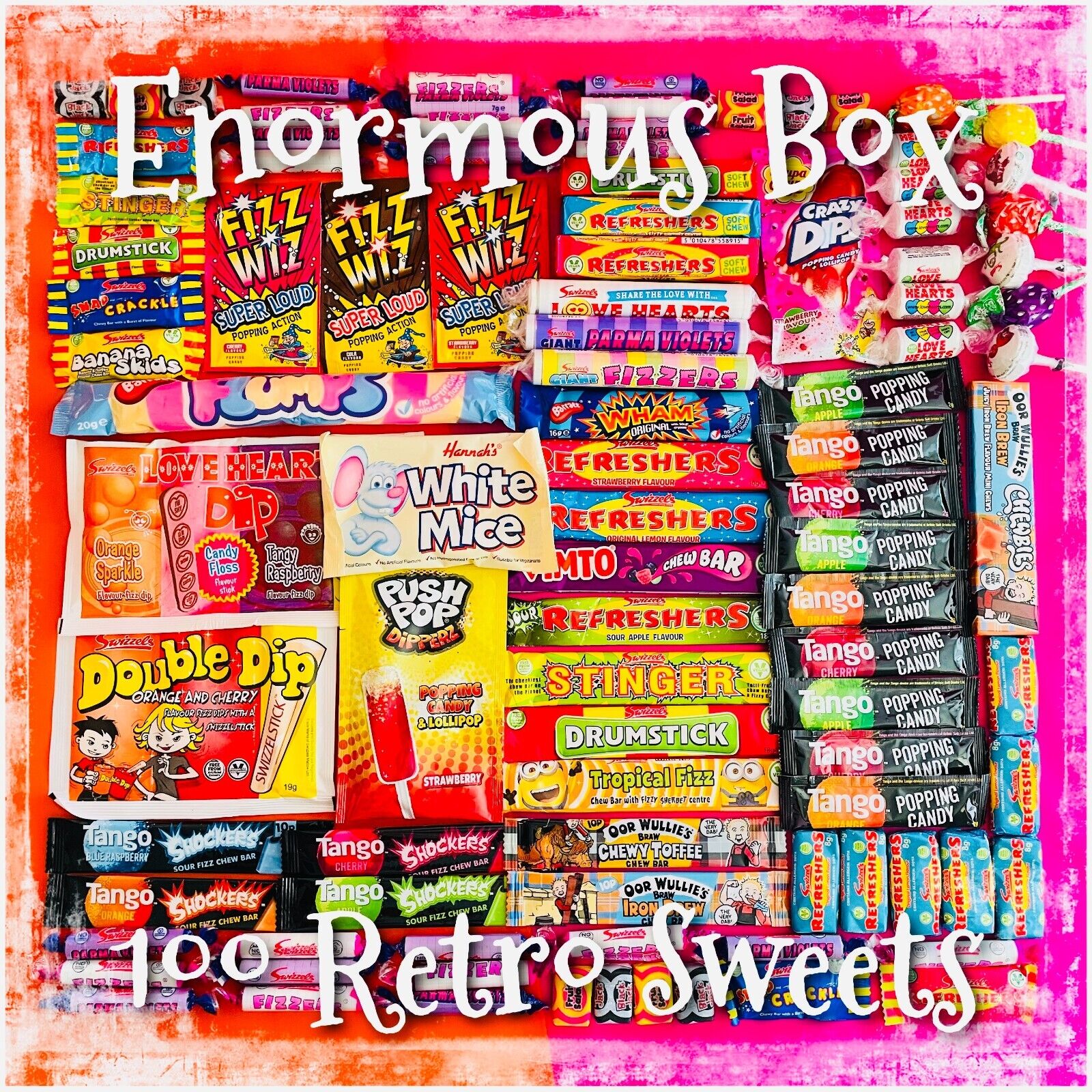 Birthday Retro Sweets Gift Box Hamper up to 125 Sweets Pick N Mix Personalised