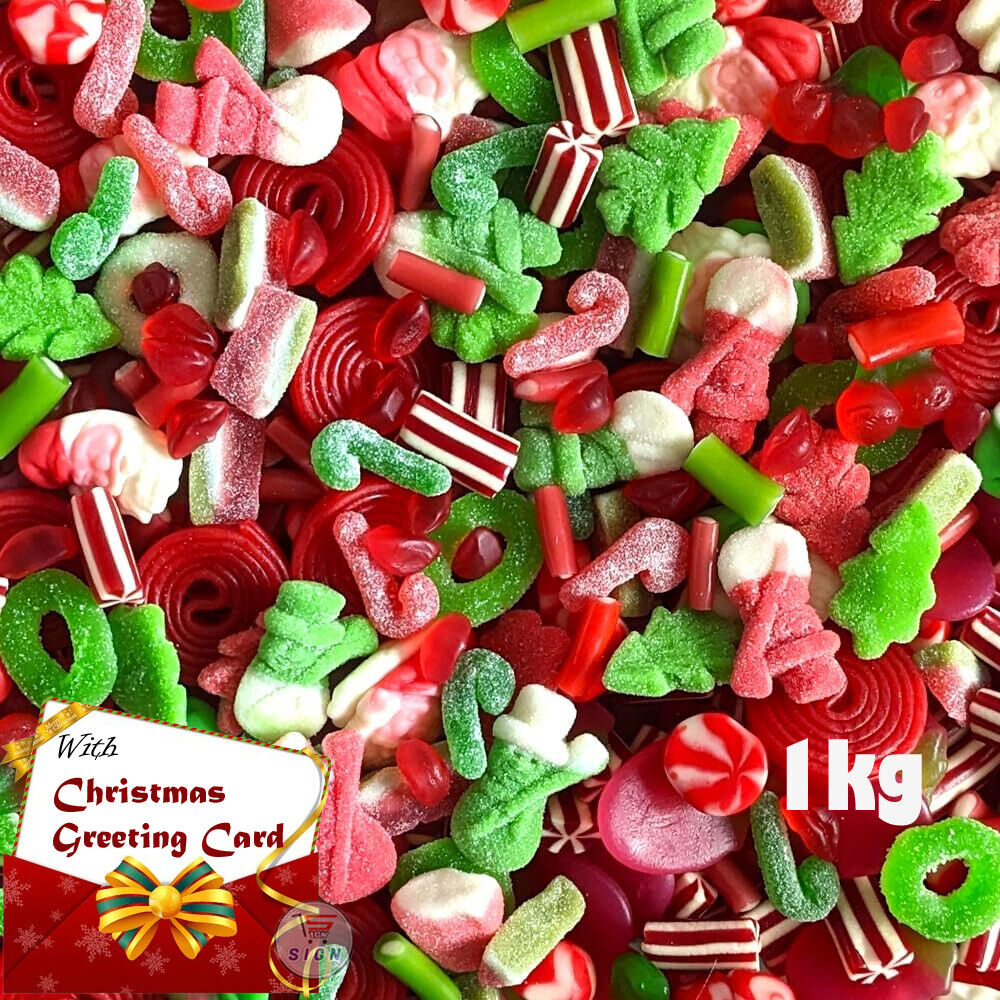 Christmas Sweet Mix Christmas Party Gift Box Pick n Mix Sweets Xmas Retro Candy