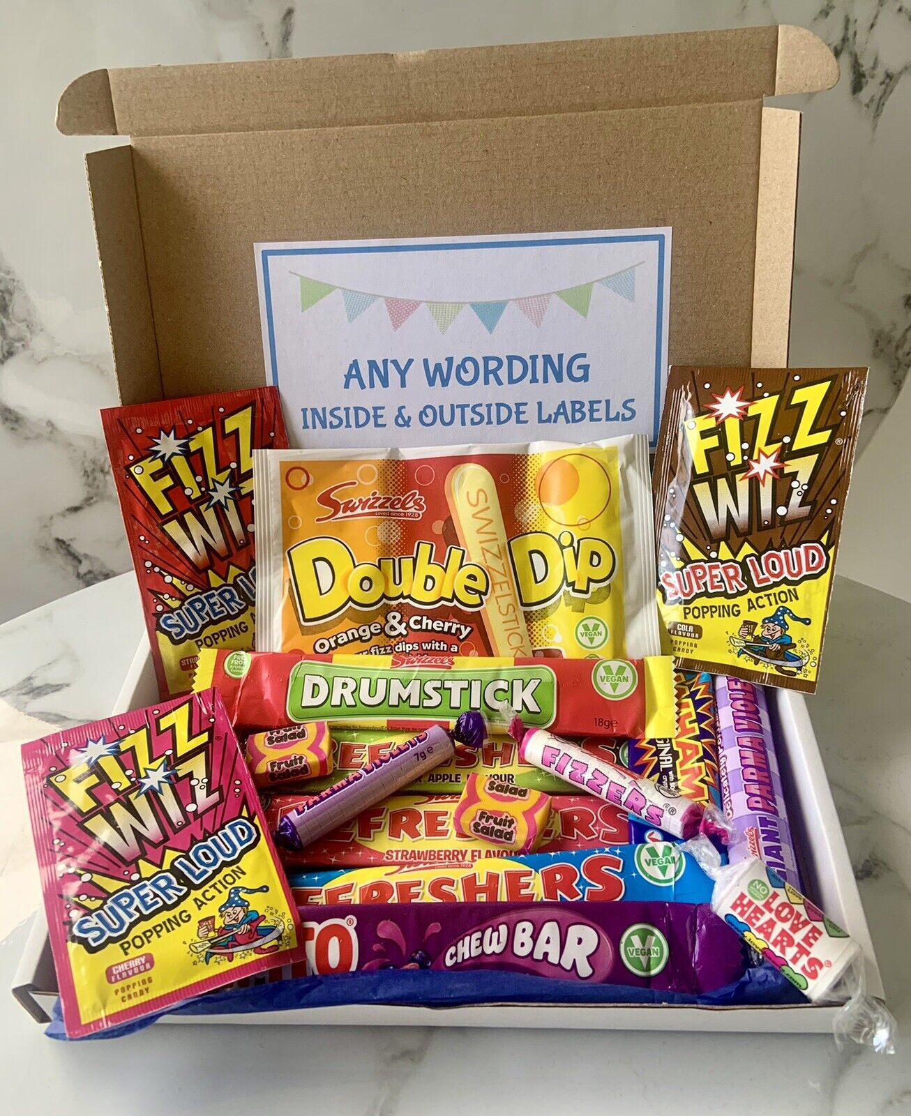 Personalised Sweet Box - Retro Sweets - LetterBox Friendly - Sweets Gift Box