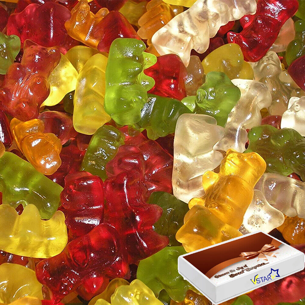 500g-5kg Frisia Sugar Free Teddy Bears Pick n Mix RETRO SWEETS Bulk Buy Gift Box