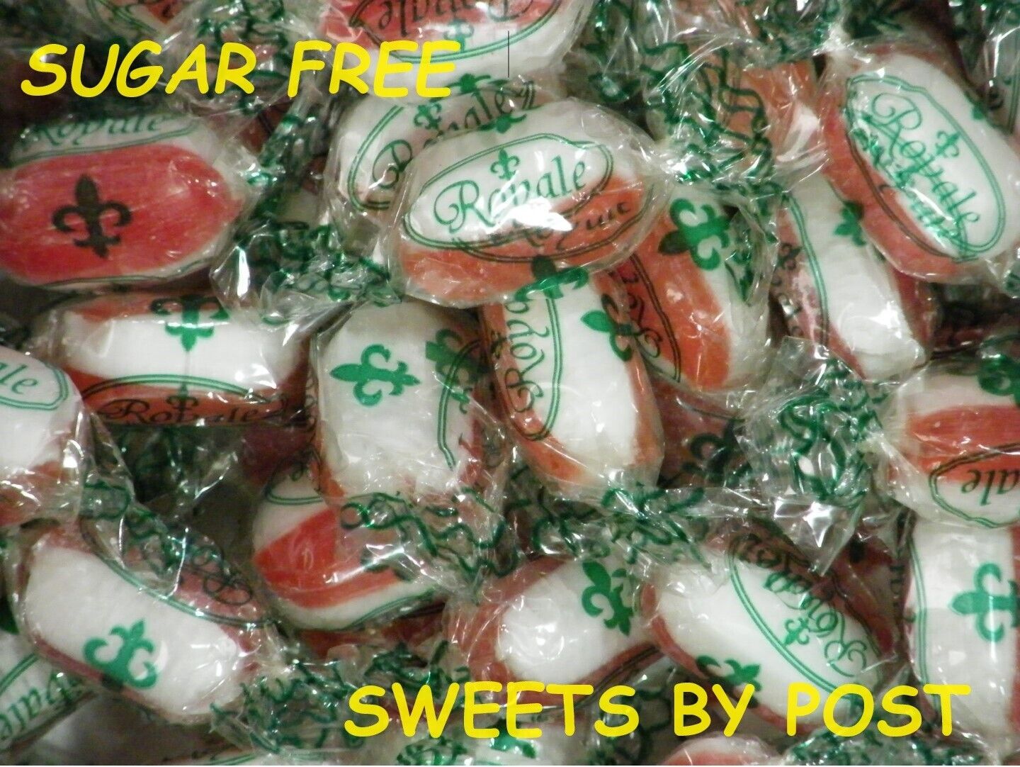 SUGAR FREE ROYALE STRAWBERRY & CREAM Sweets Retro Pick N Mix Hard Boiled Wrapped