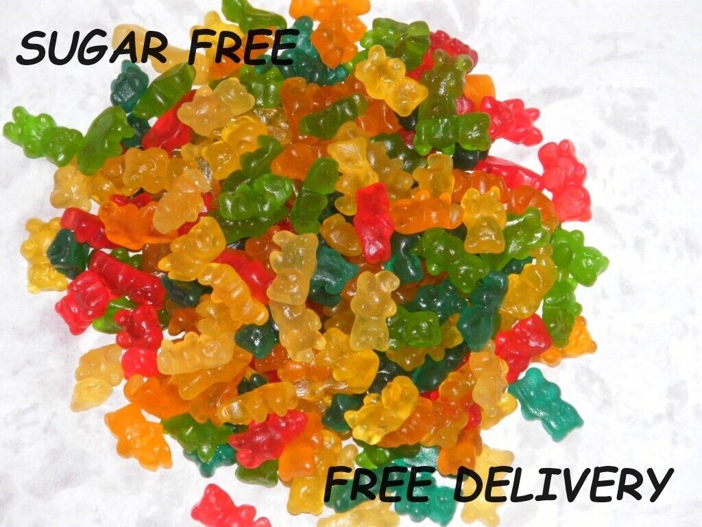 SUGAR FREE TEDDY BEARS Sweets Retro Pick N Mix PARTY Treats Fruit Flavour Gums