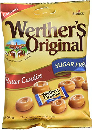 Werther's Original Butter Candies / Creamy Toffee Sugar Free Retro Sweets 80g